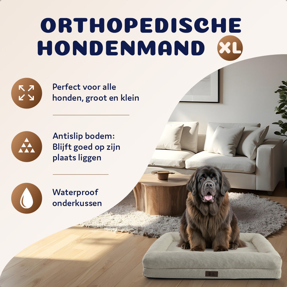 Luxe orthopedische hondenmand voor grote honden