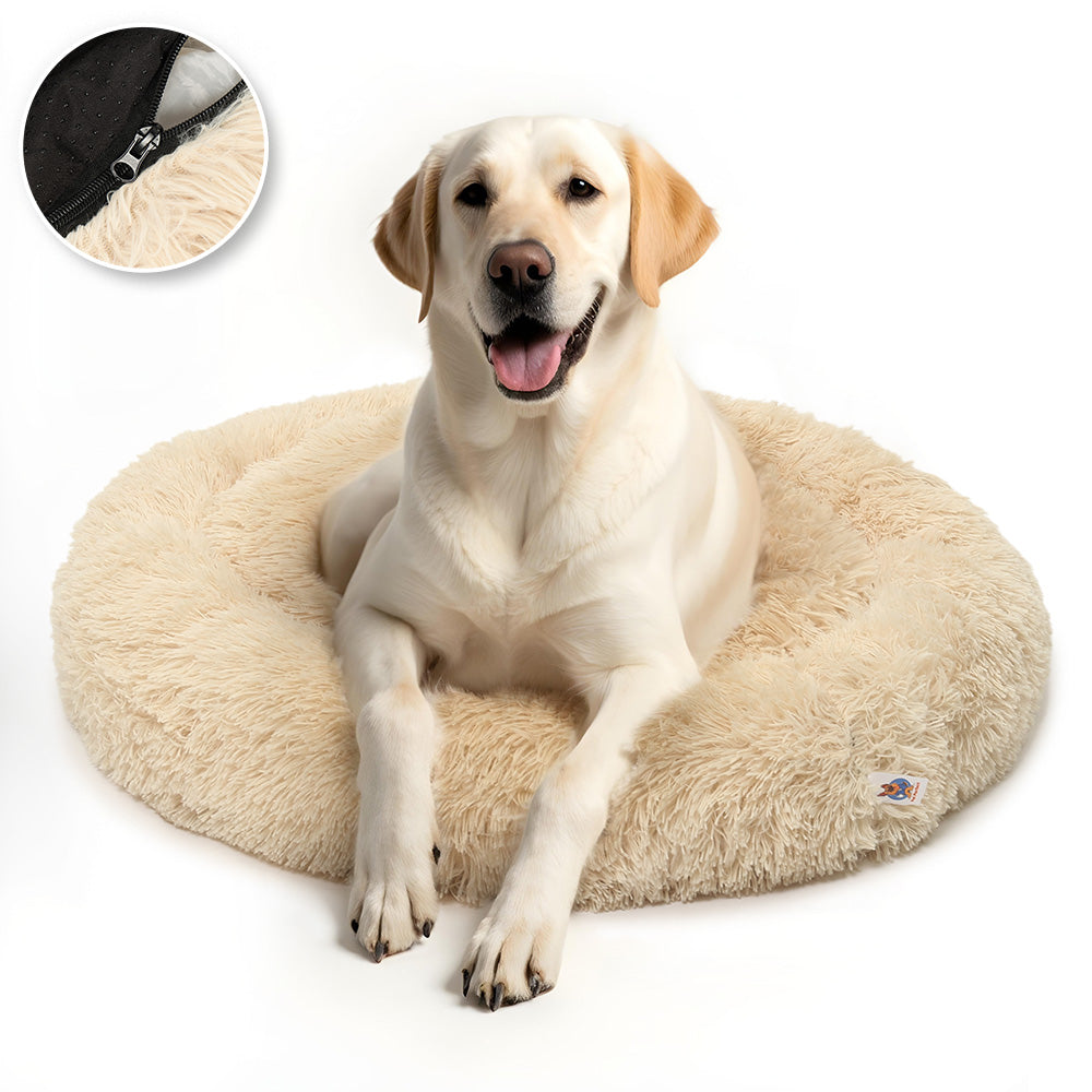 Pet Perfect donut hondenmand met labrador