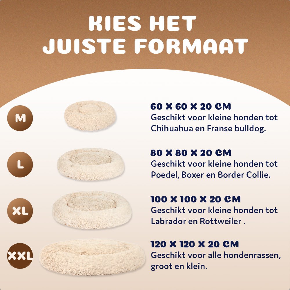 donut hondenmand verschillende formaten