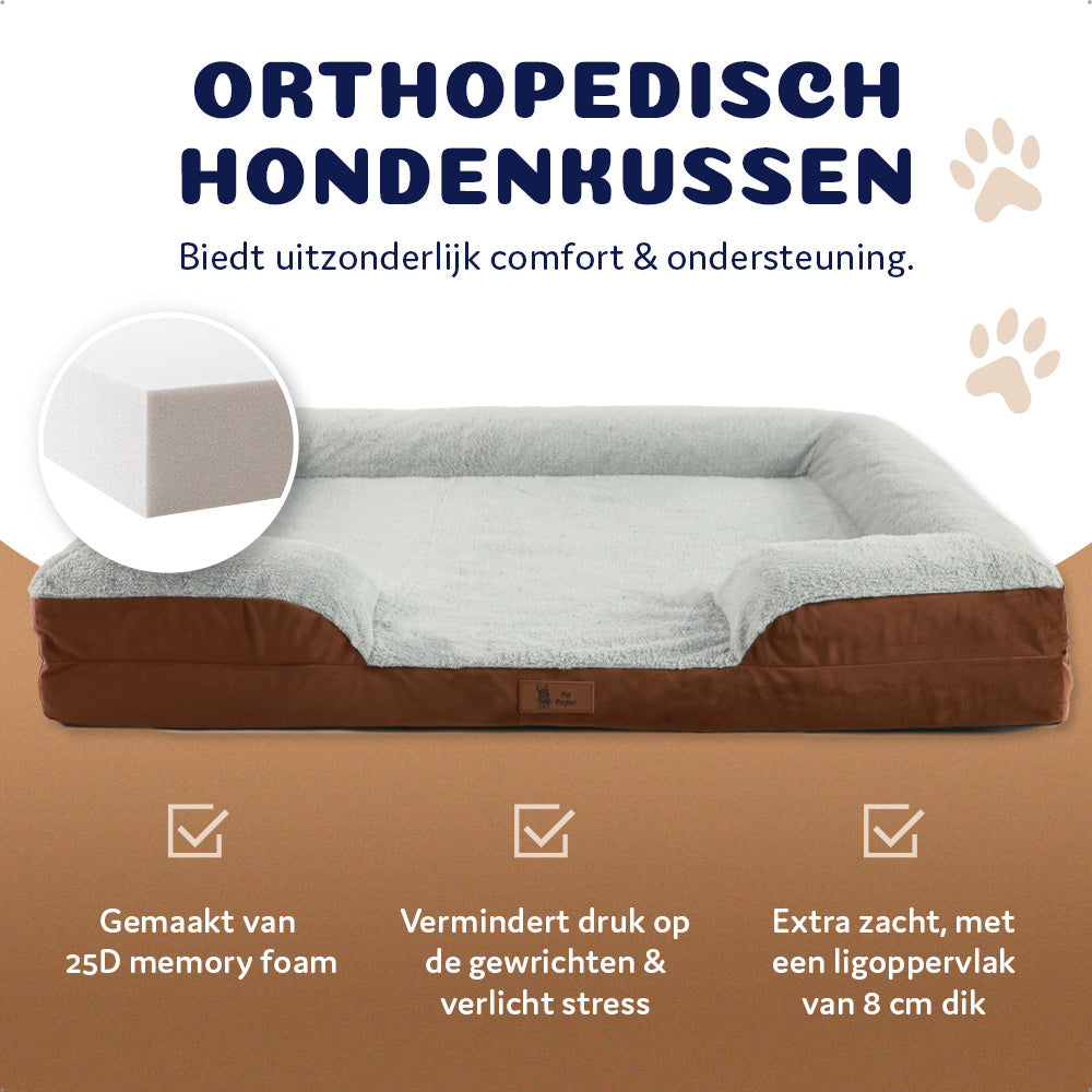 orthoedische hondenkussen van memory foam om de druk te verlichten op gewrichten