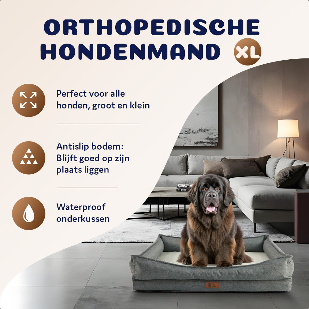 De voordelen van de extra grote orthopedische hondenmand in het grijs